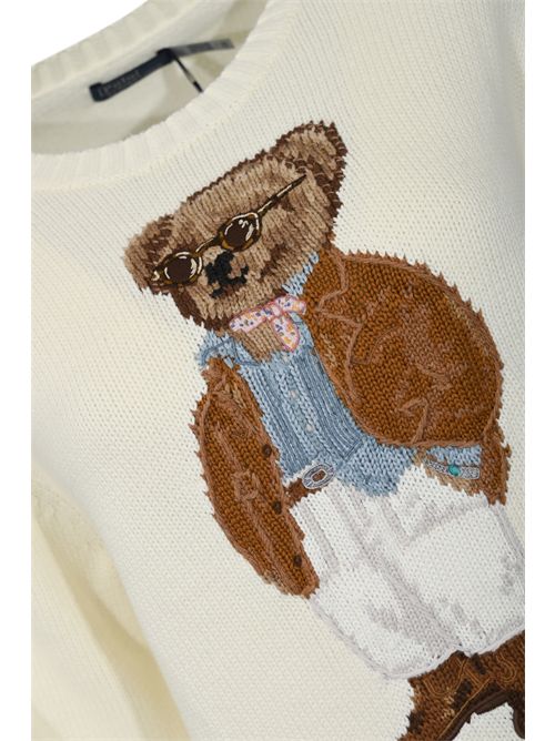 Maglione in filato di cotone con instarsio Polo Bear POLO RALPH LAUREN | 211A96248001